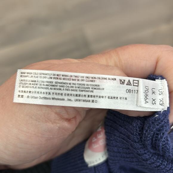 FP Beach Navy Blue Pull On High Rise Knit Shorts Size XS - Picture 7 of 8